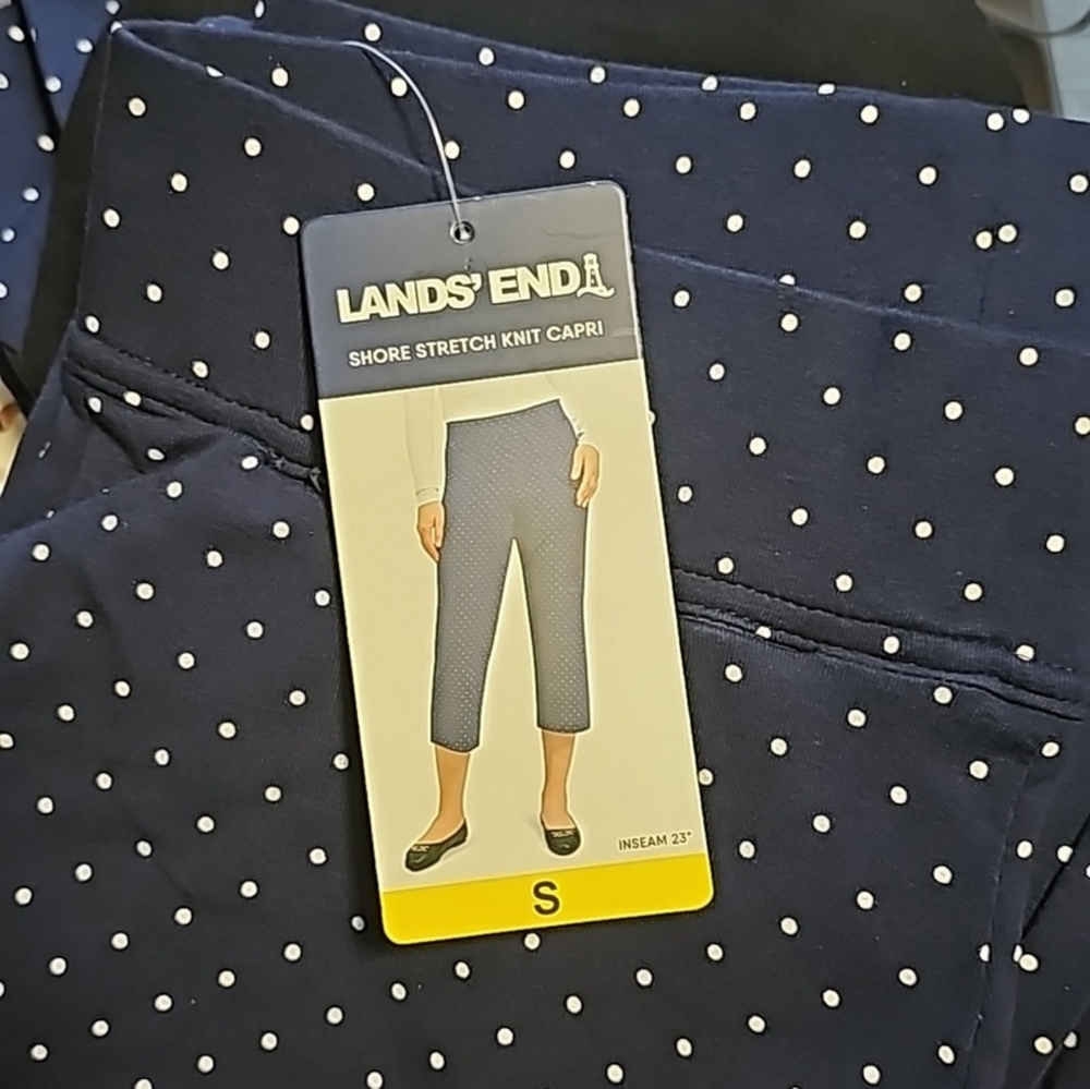 Lands' End Women's Shore Comfort Stretch Knit Carpi Pants Pull On nwt - Picture 5 of 5